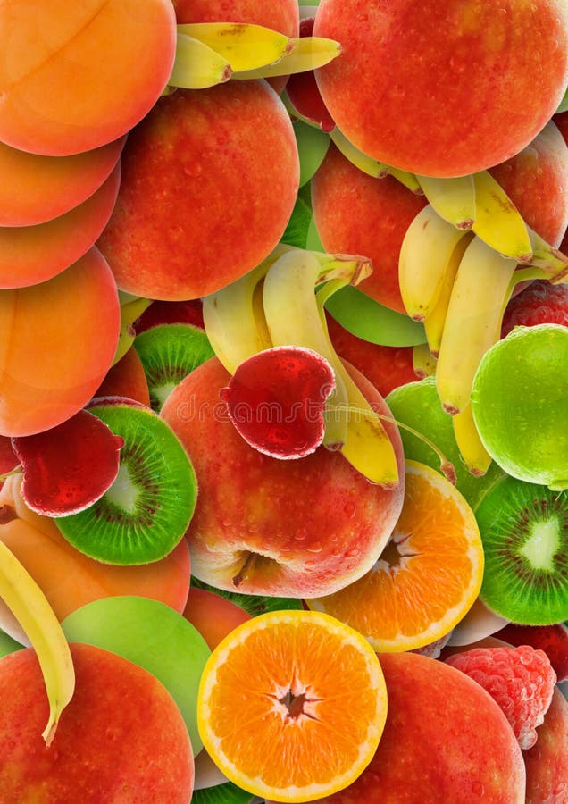 A colorful abstract fruit background