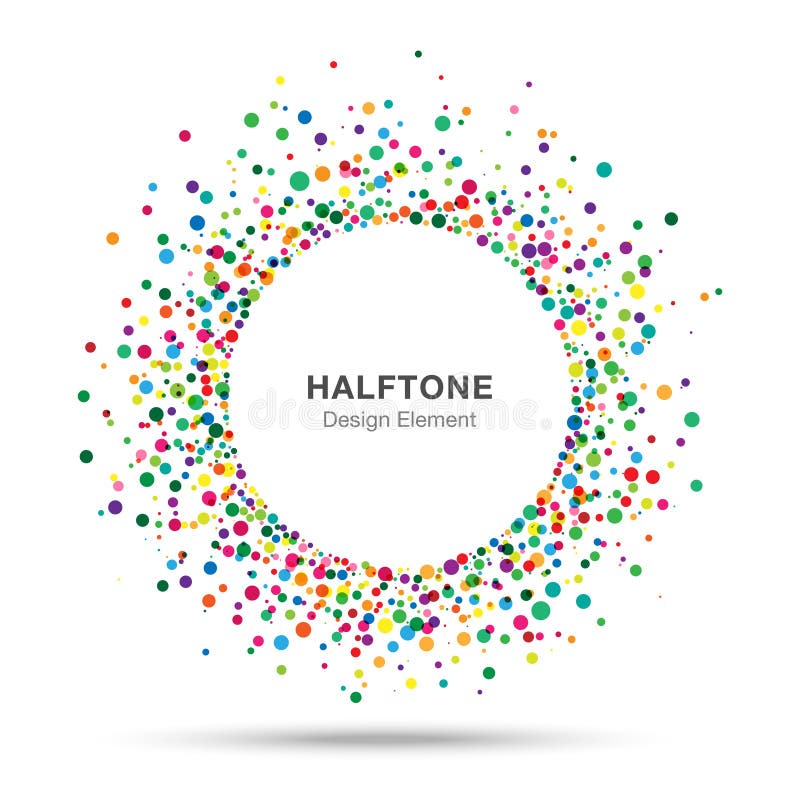 Colorful Abstract Halftone Logo Design Element