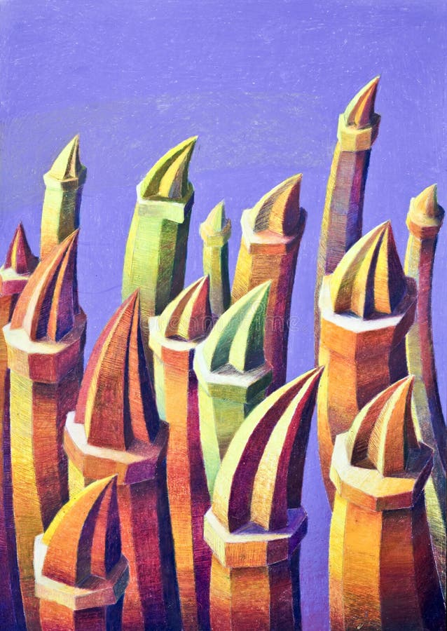 Colorful Abstract Hand Drawing. Stock Illustration Illustration of