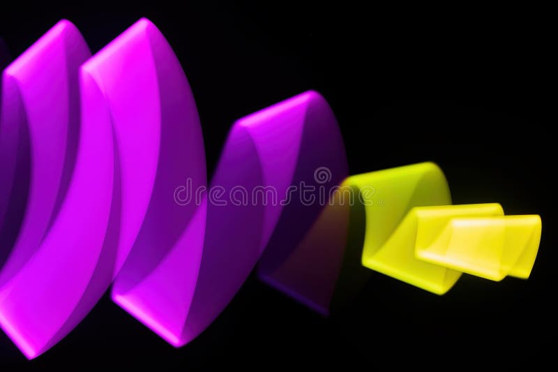Colorful Abstract Light Art. Vibrant neon light waves creating a dynamic abstract composition stock images