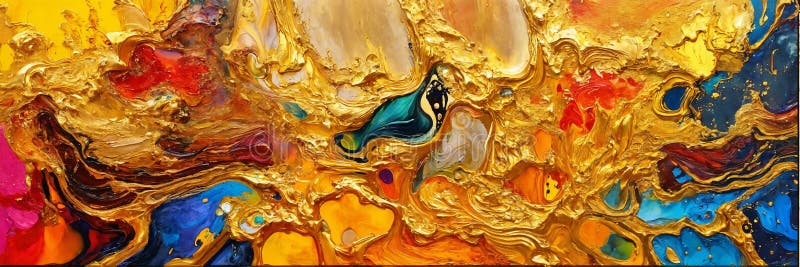 Colorful abstract painting oil and water complex complicated bright vivid colors vector illustration