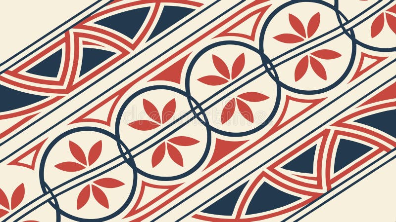 Colorful abstract pattern with diagonal stripes and circular motifs vector design Generative AI vector illustration
