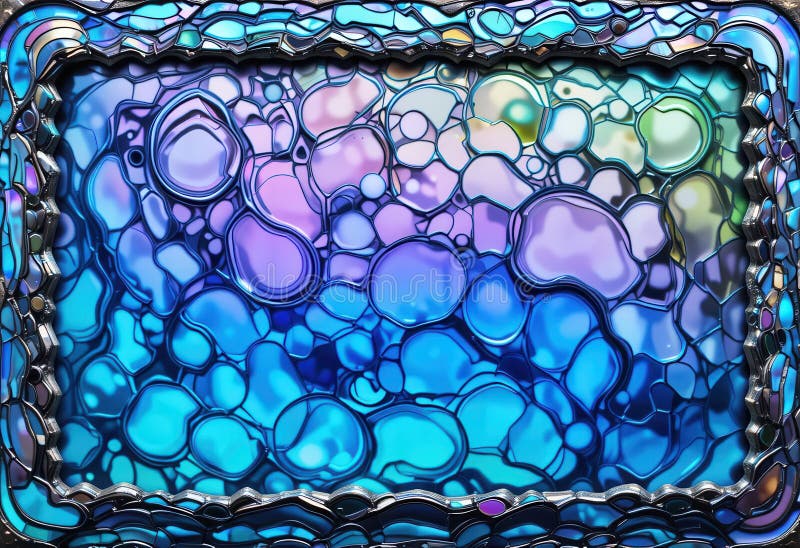 Colorful abstract pattern resembling liquid bubbles on a smooth surface in bright hues vector illustration