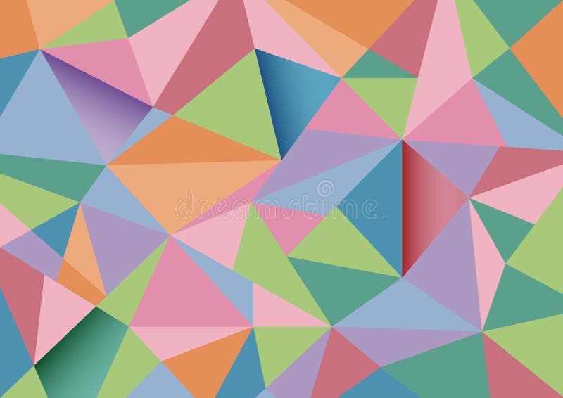 Colorful abstract polygon stock vector. Illustration of green - 111819686