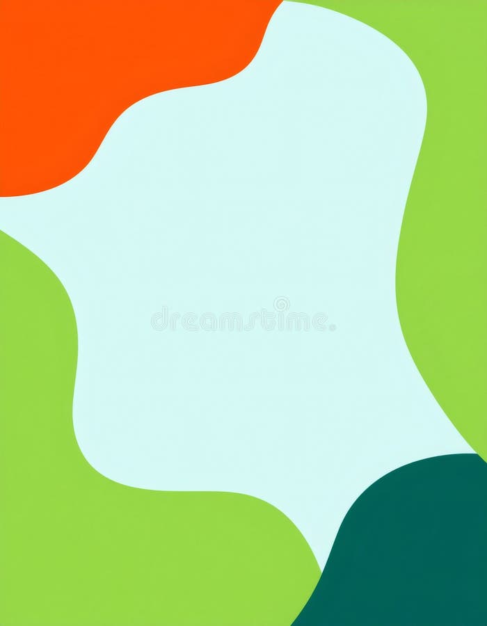 Colorful abstract poster background with flowing shapes and copy space stock photography