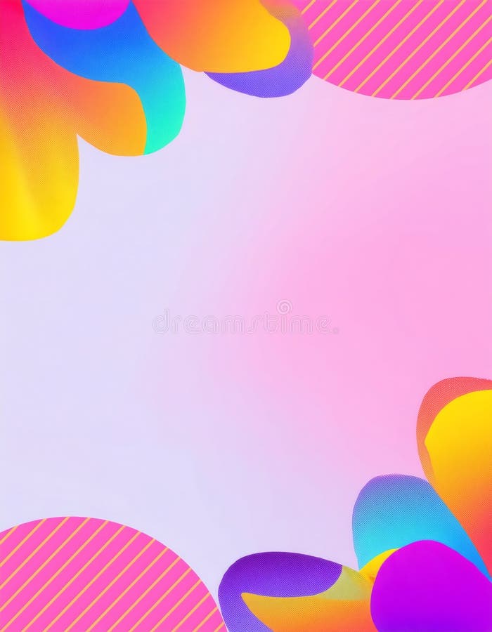 Colorful abstract poster background with flowing shapes and striped patterns royalty free stock photos