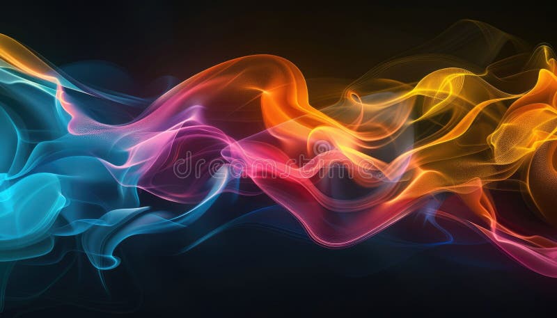 Colorful Abstract Smoky Swirl captivates with vibrant, dynamic, mesmerizing artistry AIG62 royalty free illustration
