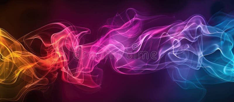 Colorful Abstract Smoky Swirl captivates with vibrant, dynamic, mesmerizing artistry AIG62 stock illustration