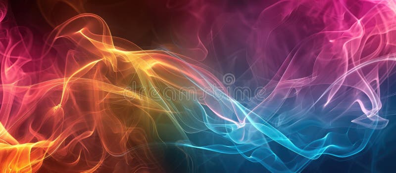 Colorful Abstract Smoky Swirl captivates with vibrant, dynamic, mesmerizing artistry AIG62 stock illustration