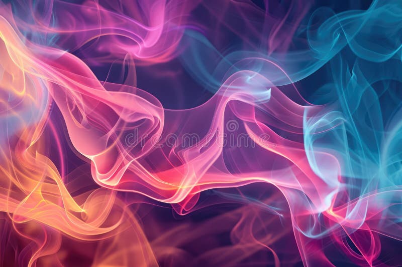 Colorful Abstract Smoky Swirl captivates with vibrant, dynamic, mesmerizing artistry AIG62 stock illustration