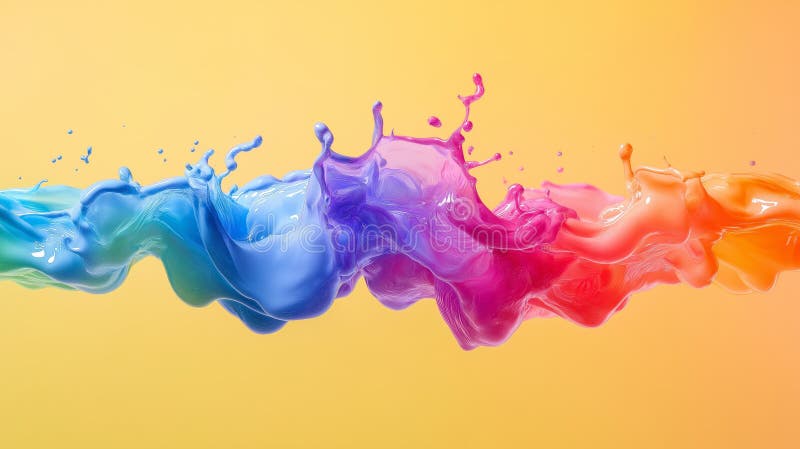 Colorful abstract swirls blend harmoniously against a soft gradient background royalty free stock photography