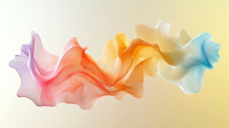 Colorful abstract swirls blend harmoniously against a soft gradient background royalty free stock photography
