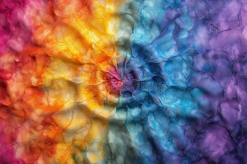 Colorful abstract texture with orange, yellow, blue, and purple hues creating a vibrant circular pattern stock photos