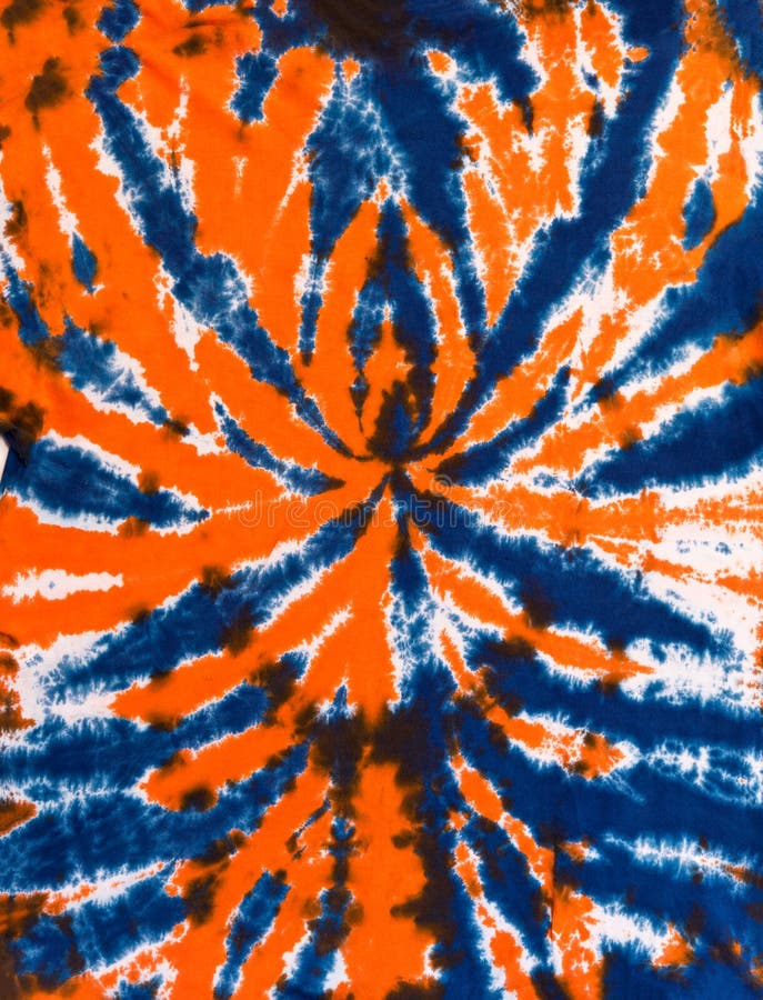 Colorful Abstract Tie Dye Pattern Design Blue and Orange