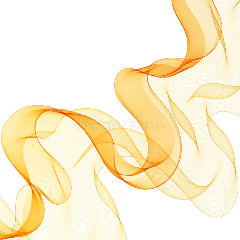 Colorful Abstract Wave. Yellow Lines. Vector Background. Eps 10 Stock