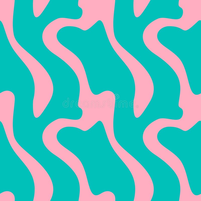 Colorful abstract waves with pastel colors. Camouflage trendy seamless pattern vector illustration