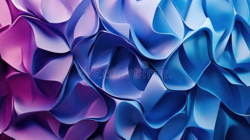 Colorful abstract waves in shades of pink and blue royalty-vrije illustratie