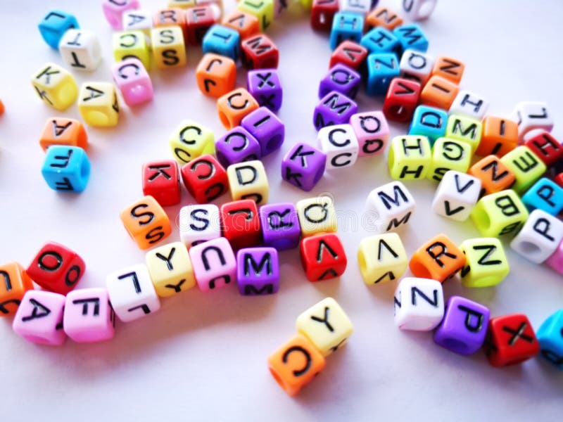 Colorful alphabet blocks with white background. stock images Colorful alphabet blocks with white background. stock images