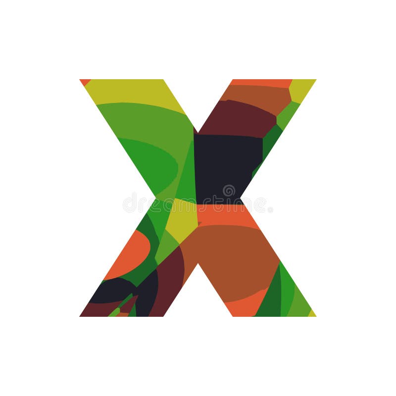 Rainbow X letter stock illustration. Illustration of christmas 253181818