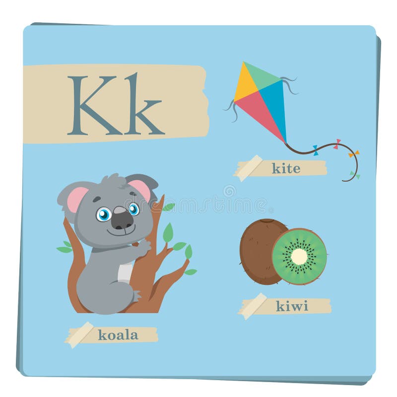 Colorful Alphabet for Kids - Letter K Stock Vector - Illustration of ...