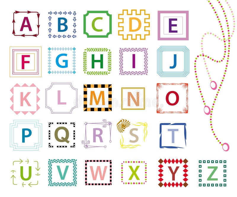 Colorful alphabet letters