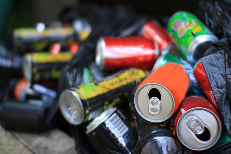 Colorful aluminum cans all together for recycling metal waste to help polution on Earth and to be environmentally friendly stock photos Colorful aluminum cans all together for recycling metal waste to help polution on Earth and to be environmentally friendly stock photos