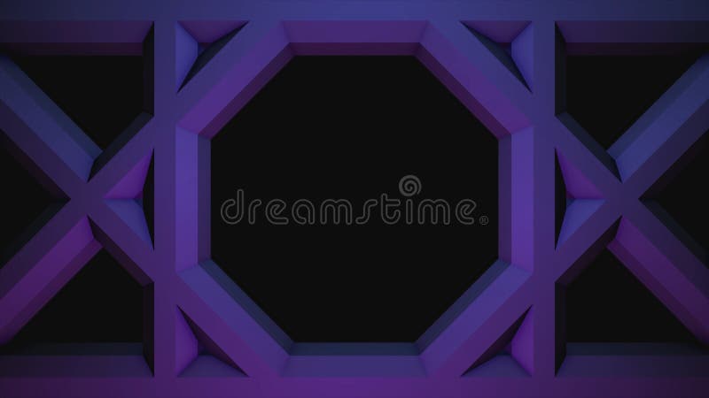 Colorful animation of moving squares with hexagons inside, seamless loop. Animation. Geometrical figures moving towards royalty free illustration Colorful animation of moving squares with hexagons inside, seamless loop. Animation. Geometrical figures moving towards royalty free illustration