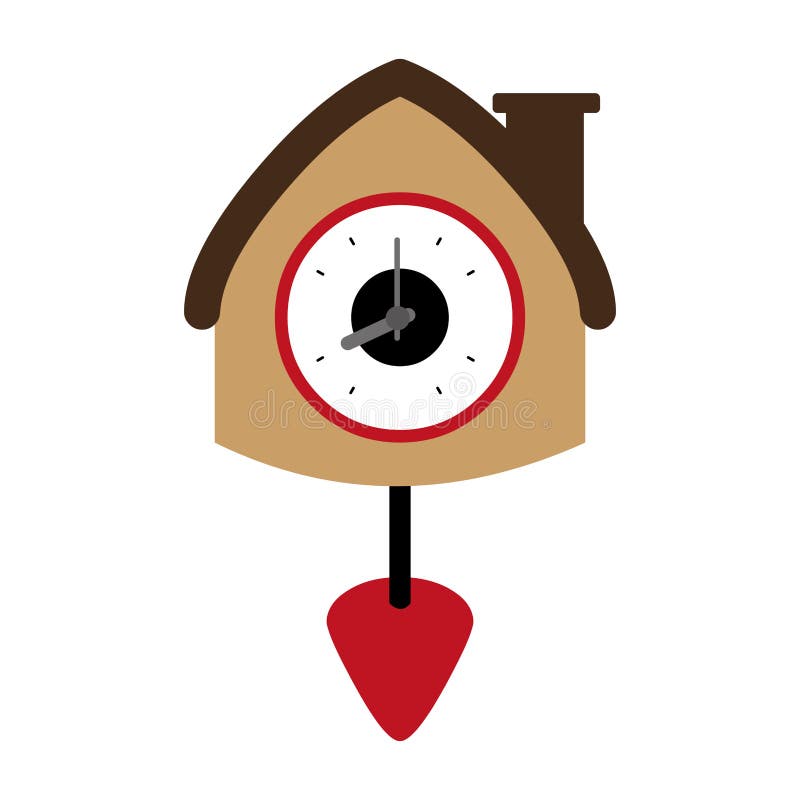 Colorful Antique Clock Icon Deign Stock Vector Illustration of carved