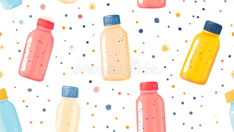 A colorful array of bottles with a white background stock photography