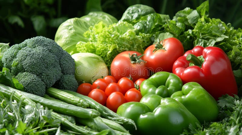 Colorful Array of Fresh Vegetables vector illustration