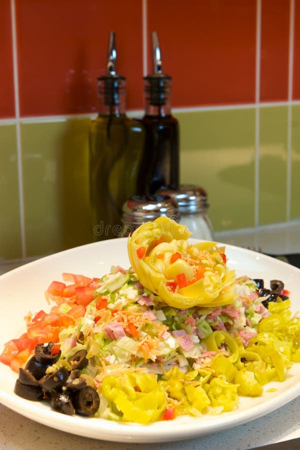 Colorful artichoke salad