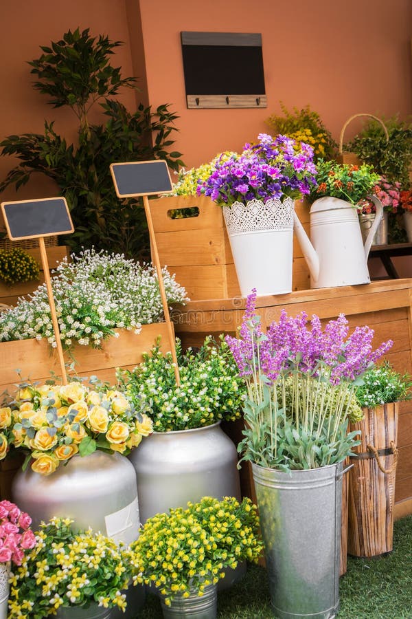 Colorful Artificial Flowers in Flower Shop Stock Photo Image of daisy