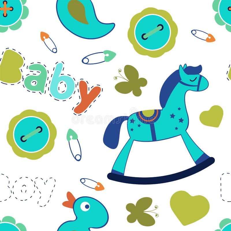 Colorful baby boy seamless pattern vector illustration Colorful baby boy seamless pattern vector illustration