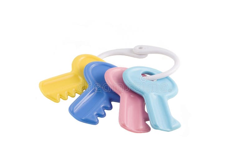 Colorful Baby Key Toy Isolated Stock Image Image 5427851