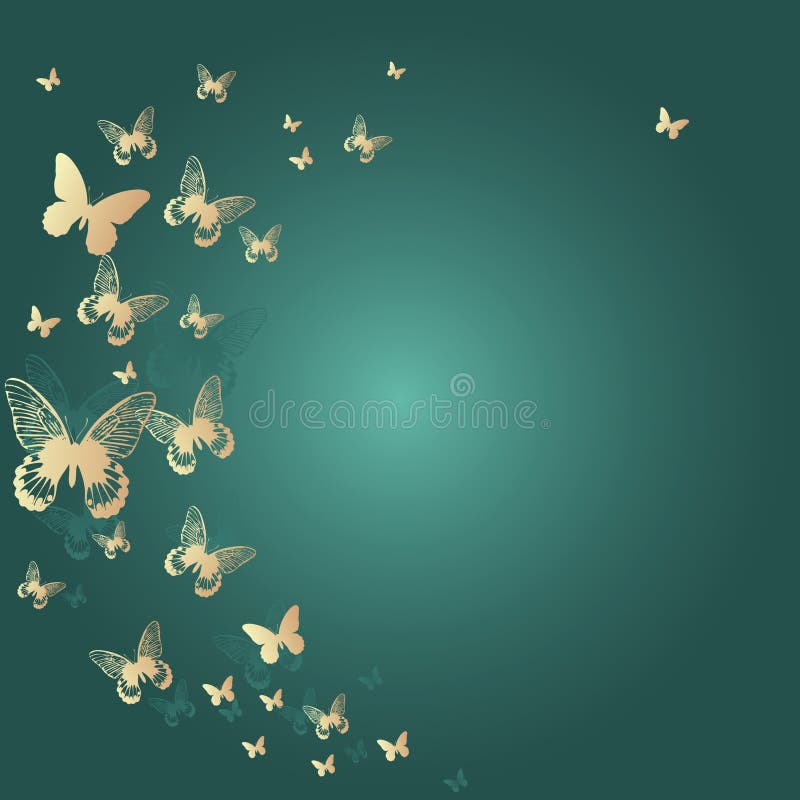 Colorful background with butterfly. Vector Illustr