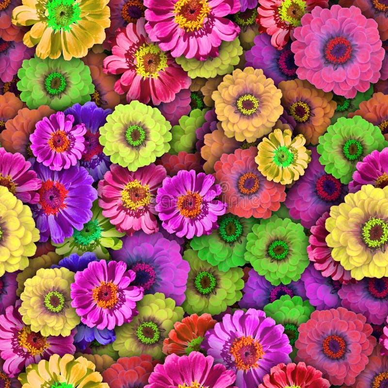 Colorful background with different flowers. Seamless royalty free illustration Colorful background with different flowers. Seamless royalty free illustration