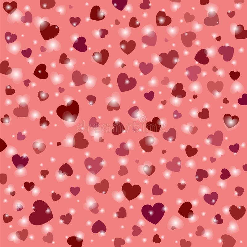 Colorful background with hearts