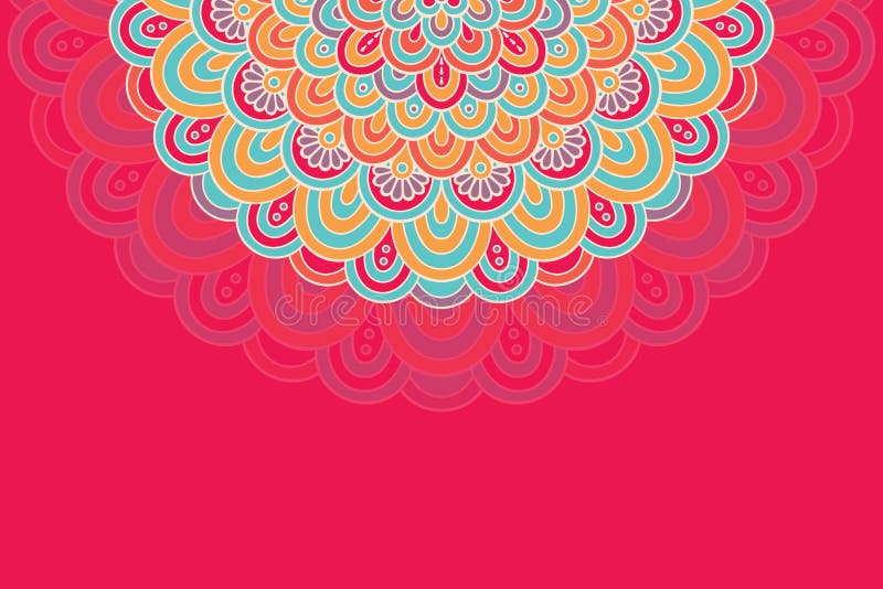 Colorful Background with Mandala Template Stock Photo - Image of indian,  arabic: 217542838