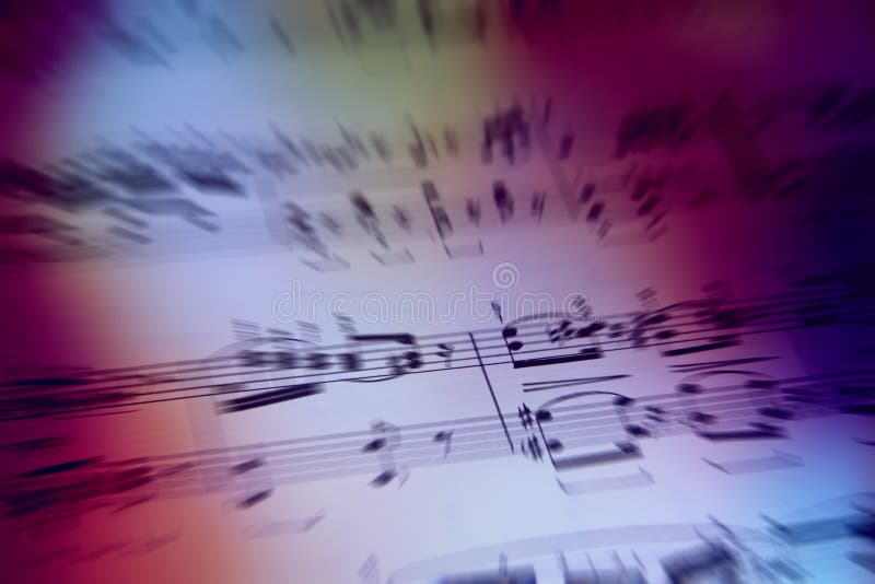 Closeup of Musical notation with many colors. Colorful musical notes stock images, royalty-free photos and pictures