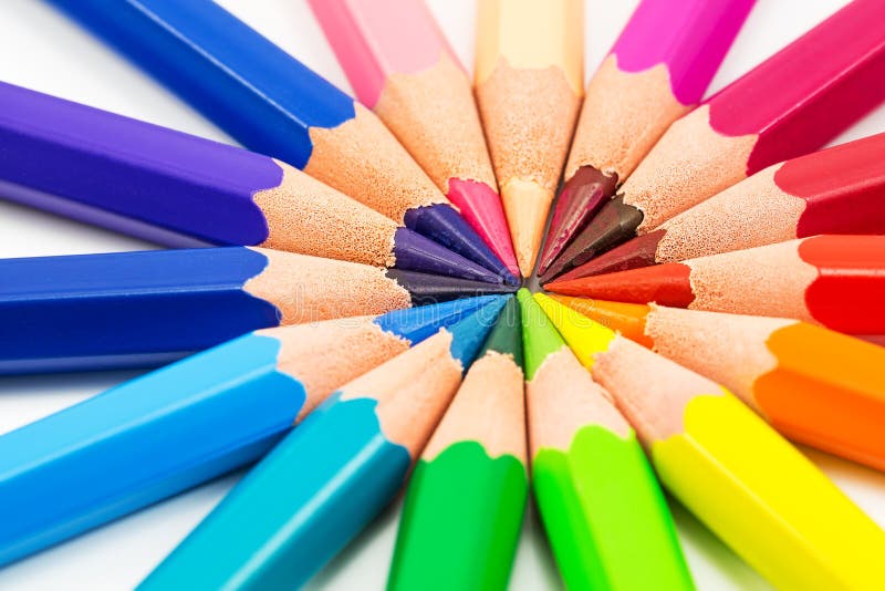 Yellow Pencils with One Black Pencil Stock Image - Image of school ...