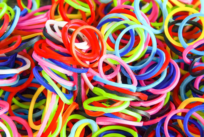 Image Of Loom Bracelets Coloured Rubber Band Bracelets Loom Bands Stock  Photo - Download Image Now - iStock