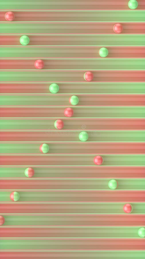 Colorful Background with Rolling Multicolored Glitter Balls Creating a Wave Pattern. 3d