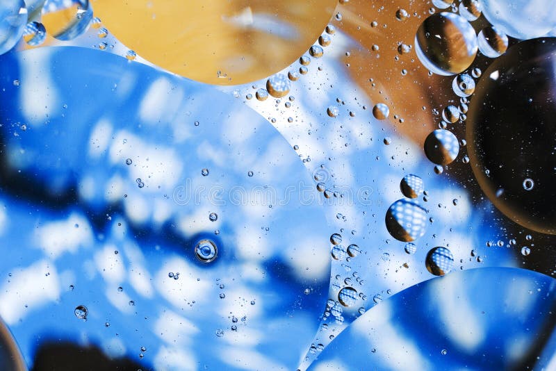 Colorful Background from Water Drops and Oil Stock Photo Image of