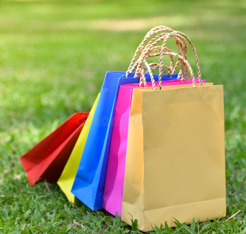 Colorful bag shopping stock image. Image of gift, delivery - 106747379