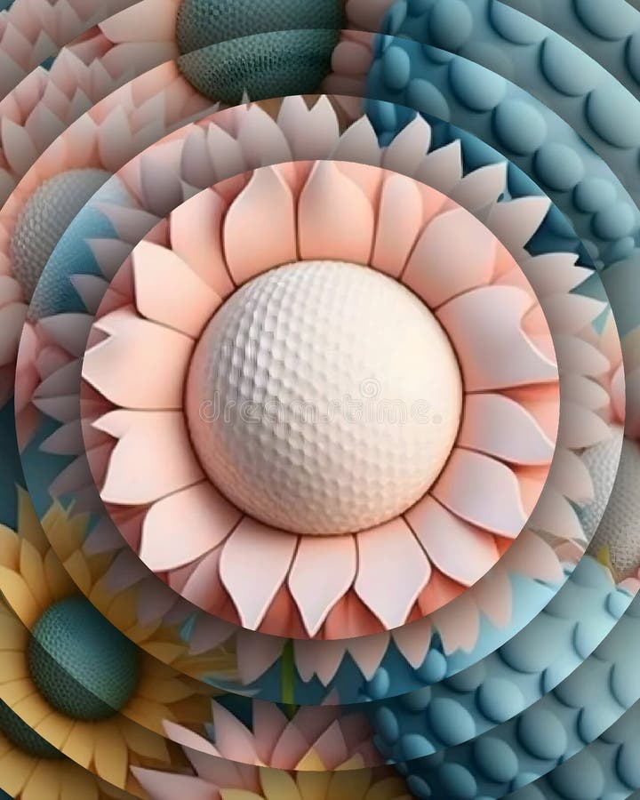 A colorful ball with the word golf on it vector illustration