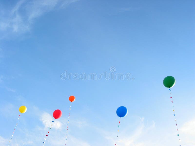 Colorful balloons on blue sky background royalty free stock image Colorful balloons on blue sky background royalty free stock image