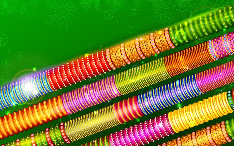 Colorful Bangles stock vector. Illustration of decorated 34475599