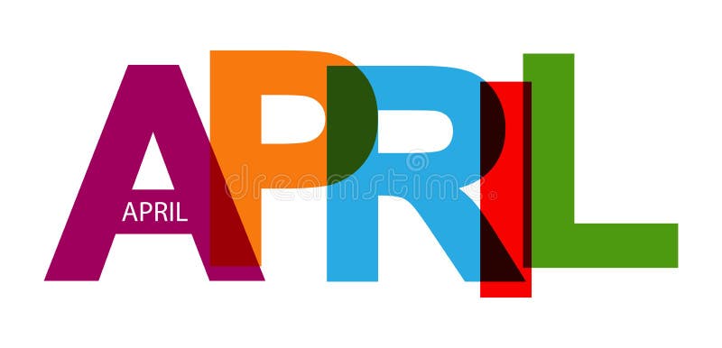 APRIL. the Word Consists of Letters Hanging on a Rope Stock Vector ...