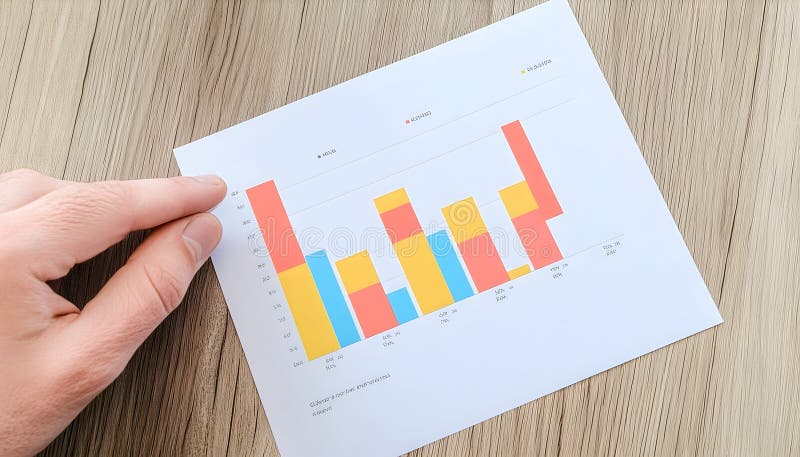 AI-Generated Business Chart Analysis royalty free stock photography