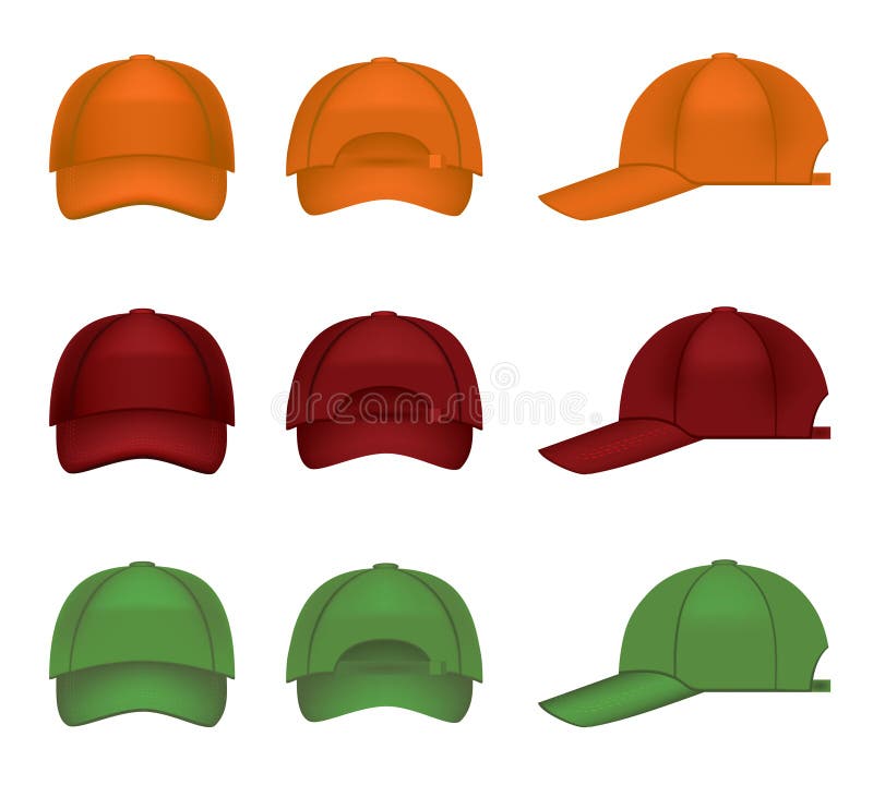 Colorful baseball caps